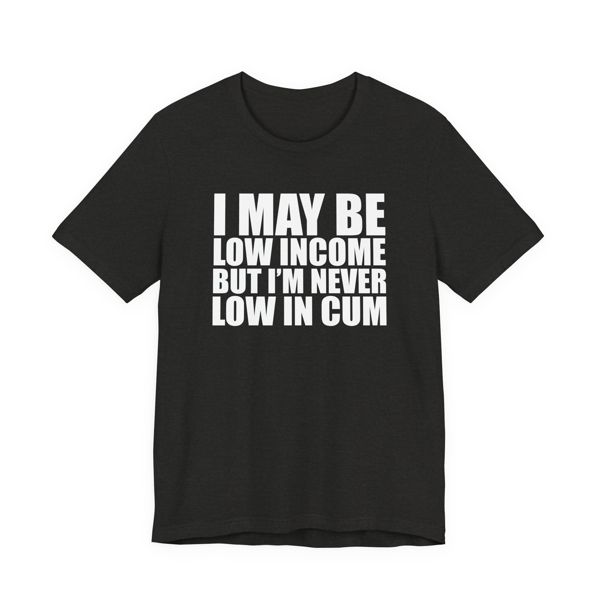 Graphic Tee — "I May Be Low Income But I'm Never Low In Cum"